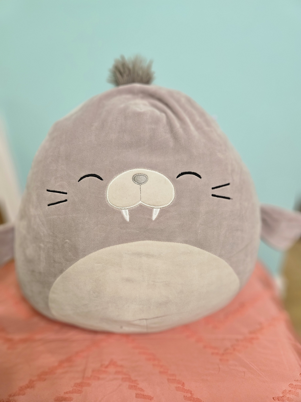 16-inch Squishmallows RARE Kwame the Gray Walrus